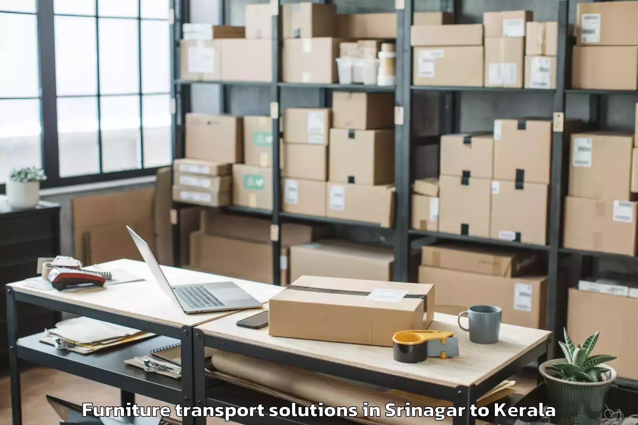 Expert Srinagar to Beypore Furniture Transport Solutions